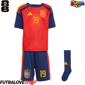 Dres Španielsko Lamine Yamal #19 Domáci pre deti MS 2026 Krátky Rukáv (+ trenírky)